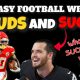 NFL Week 12 Studs and Sucks