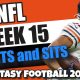 Starts and Sits NFL Week 15