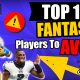 Top 10 Fantasy Football Players to avoid