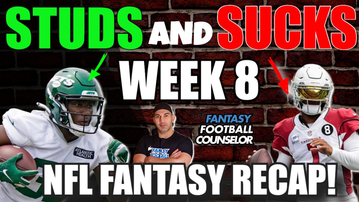 NFL Week 8 Studs and Sucks