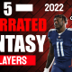 5 Overrated Fantasy Players